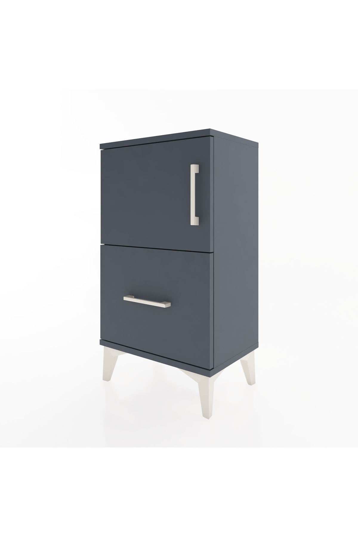 Arges Komodin 2 Raflı Tek Çekmeceli Tek Kapaklı 44x30x80 - S08M008V5A
