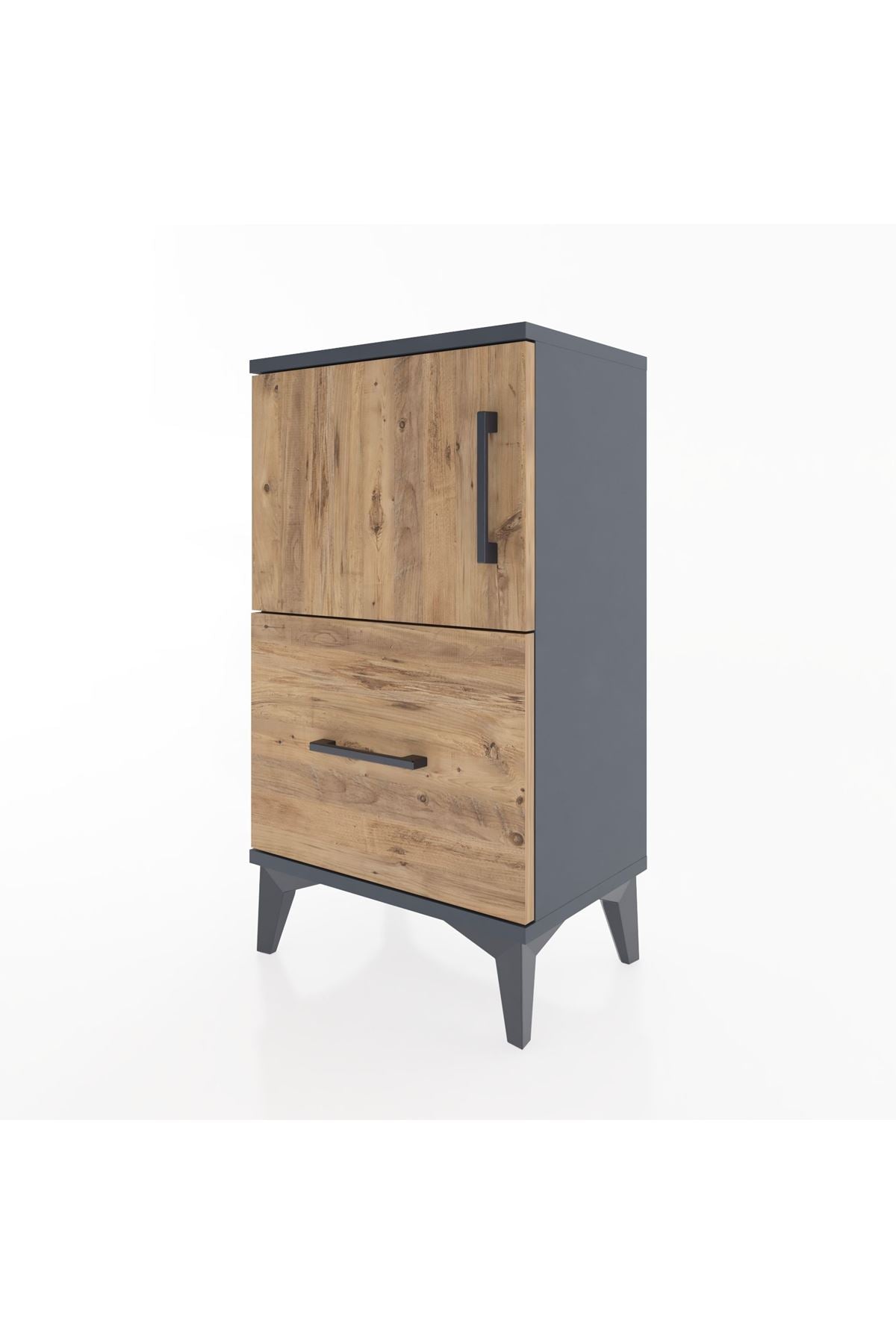 Arges Komodin 2 Raflı Tek Çekmeceli Tek Kapaklı 44x30x80 - S08M008V6A