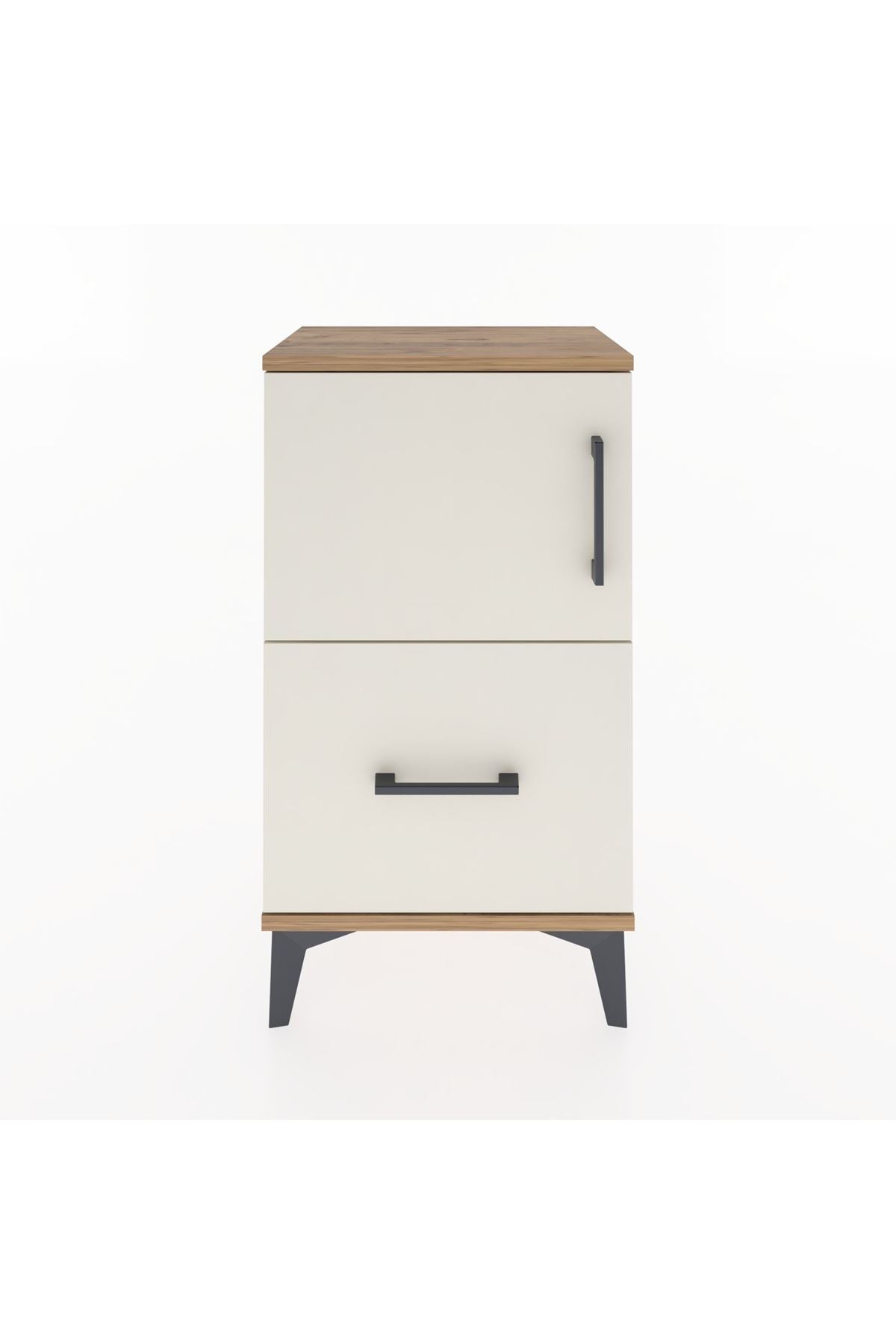Arges Komodin 2 Raflı Tek Çekmeceli Tek Kapaklı 44x30x80 - S08M008V7A