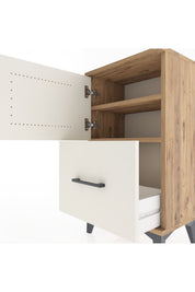Arges Komodin 2 Raflı Tek Çekmeceli Tek Kapaklı 44x30x80 - S08M008V7A