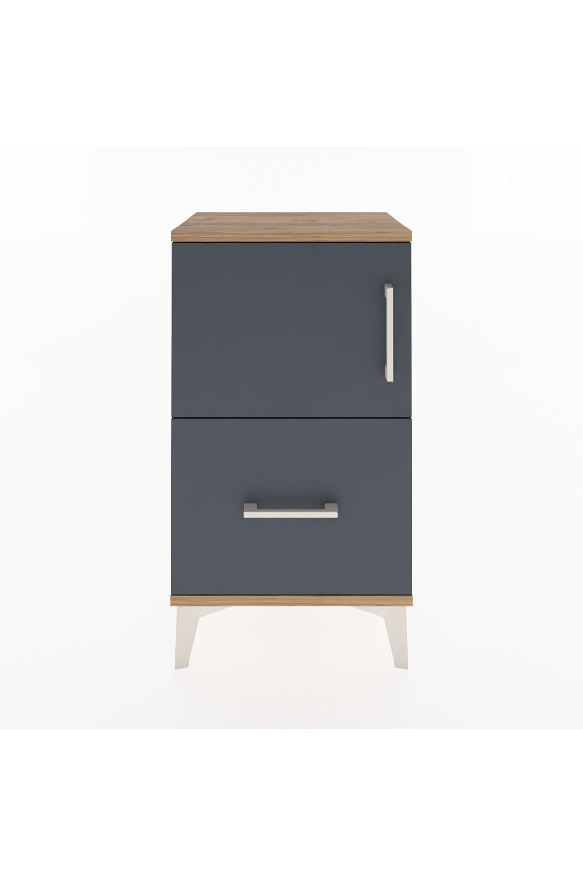 Arges Komodin 2 Raflı Tek Çekmeceli Tek Kapaklı 44x30x80 - S08M008V8A