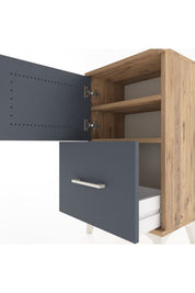 Arges Komodin 2 Raflı Tek Çekmeceli Tek Kapaklı 44x30x80 - S08M008V8A