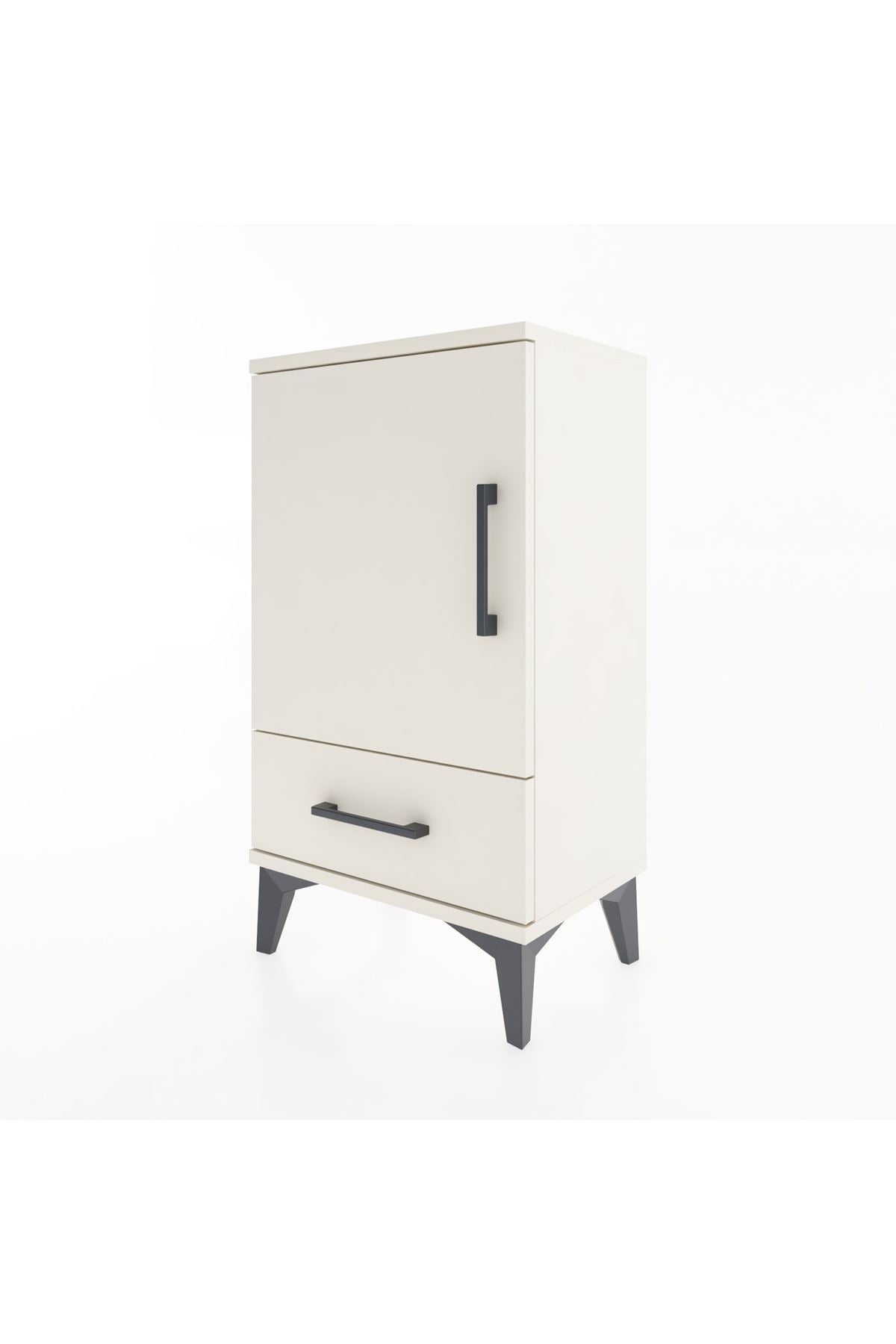 Arges Komodin 2 Raflı Tek Çekmeceli Tek Kapaklı 44x30x80 - S08M009V1A