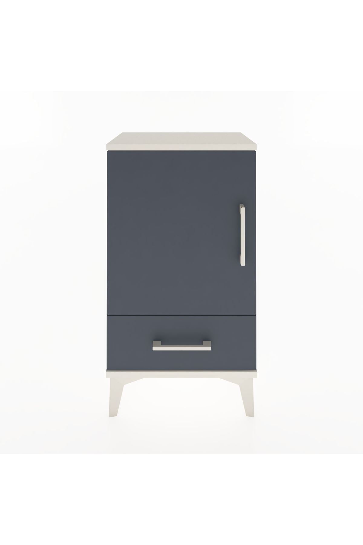 Arges Komodin 2 Raflı Tek Çekmeceli Tek Kapaklı 44x30x80 - S08M009V2A