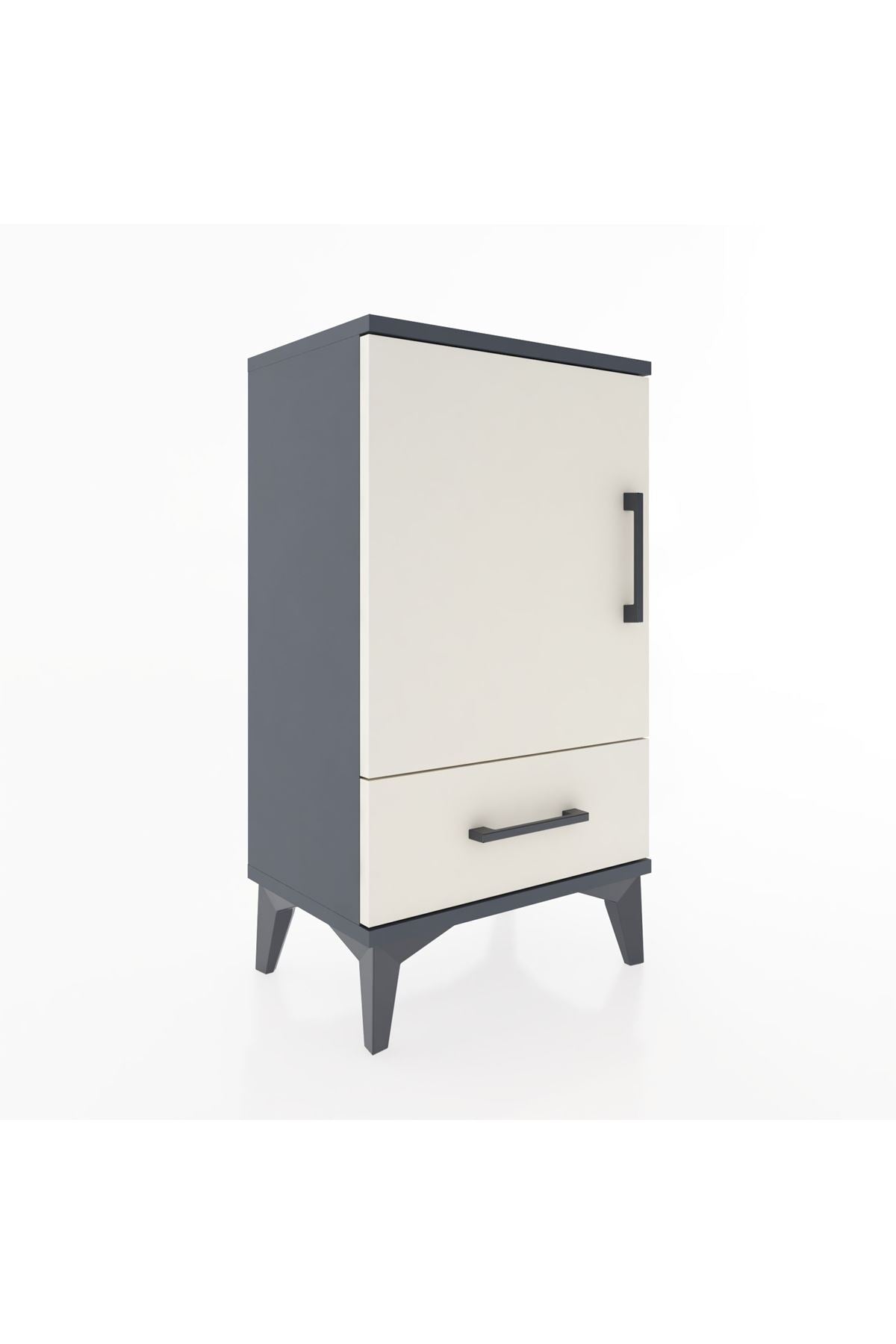 Arges Komodin 2 Raflı Tek Çekmeceli Tek Kapaklı 44x30x80 - S08M009V4A