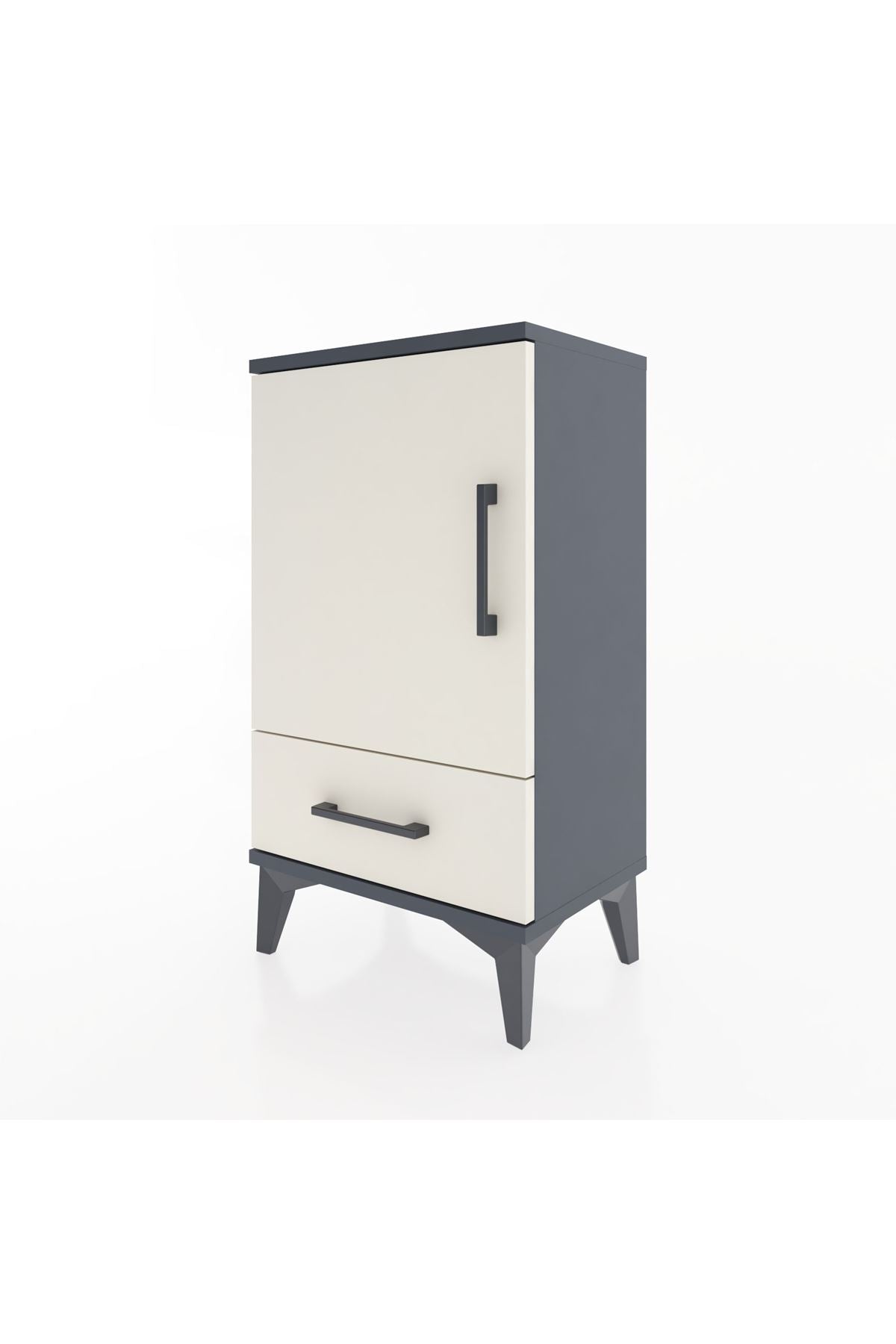Arges Komodin 2 Raflı Tek Çekmeceli Tek Kapaklı 44x30x80 - S08M009V4A