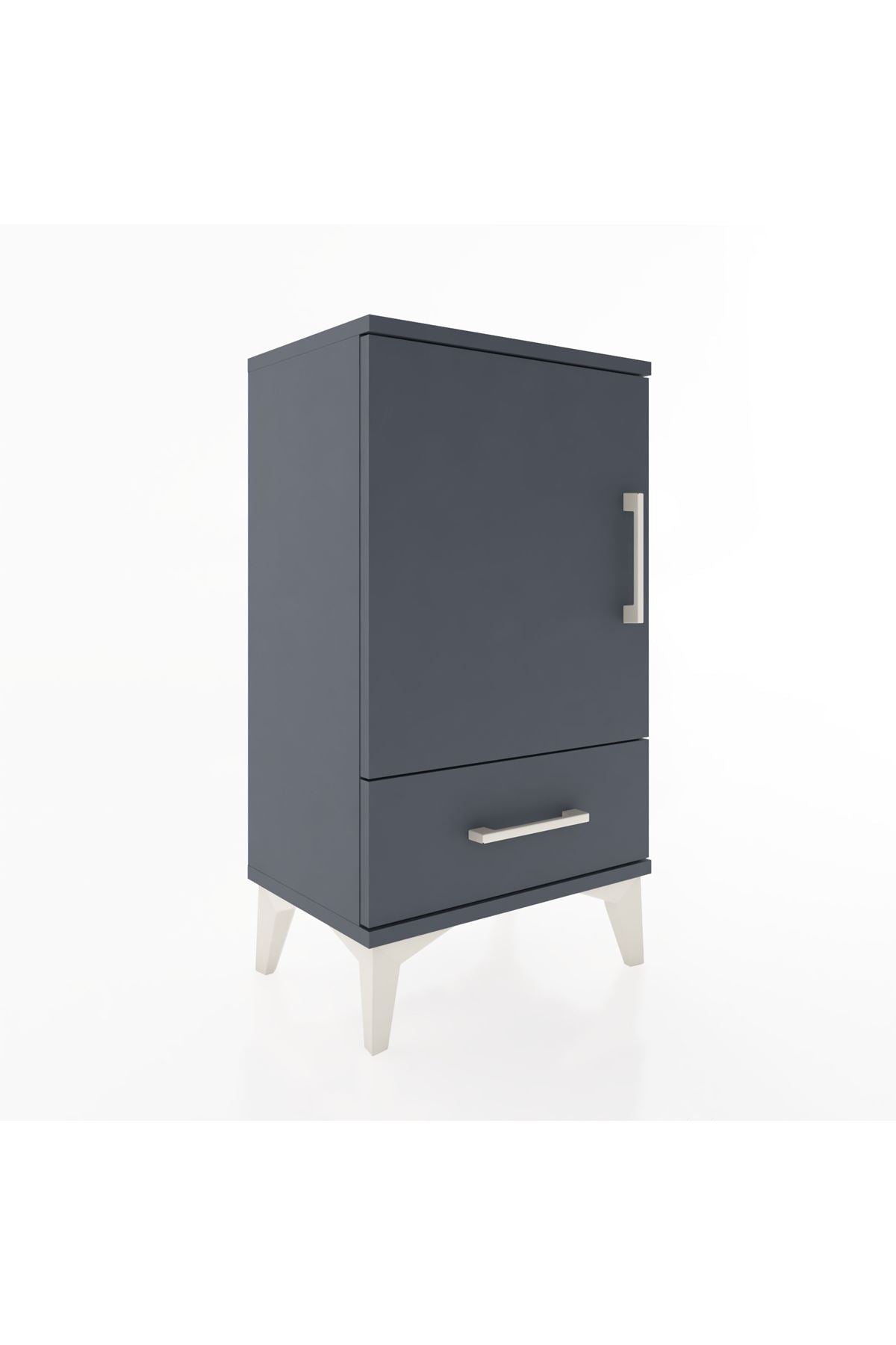 Arges Komodin 2 Raflı Tek Çekmeceli Tek Kapaklı 44x30x80 - S08M009V5A