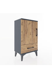 Arges Komodin 2 Raflı Tek Çekmeceli Tek Kapaklı 44x30x80 - S08M009V6A