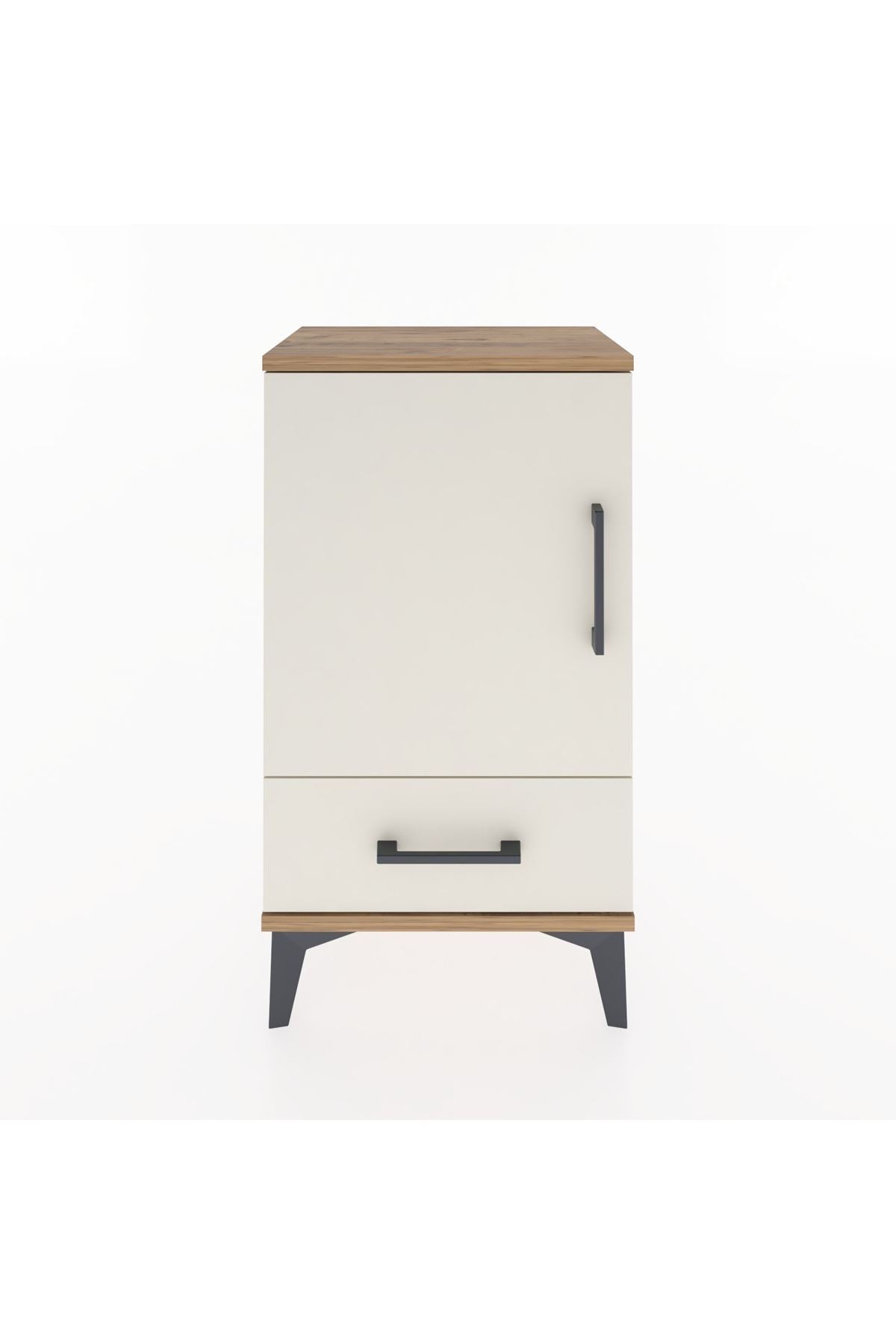 Arges Komodin 2 Raflı Tek Çekmeceli Tek Kapaklı 44x30x80 - S08M009V7A
