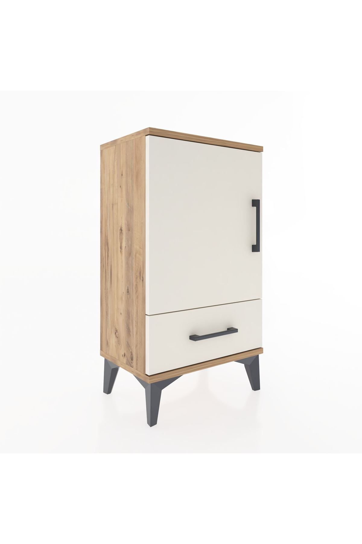 Arges Komodin 2 Raflı Tek Çekmeceli Tek Kapaklı 44x30x80 - S08M009V7A