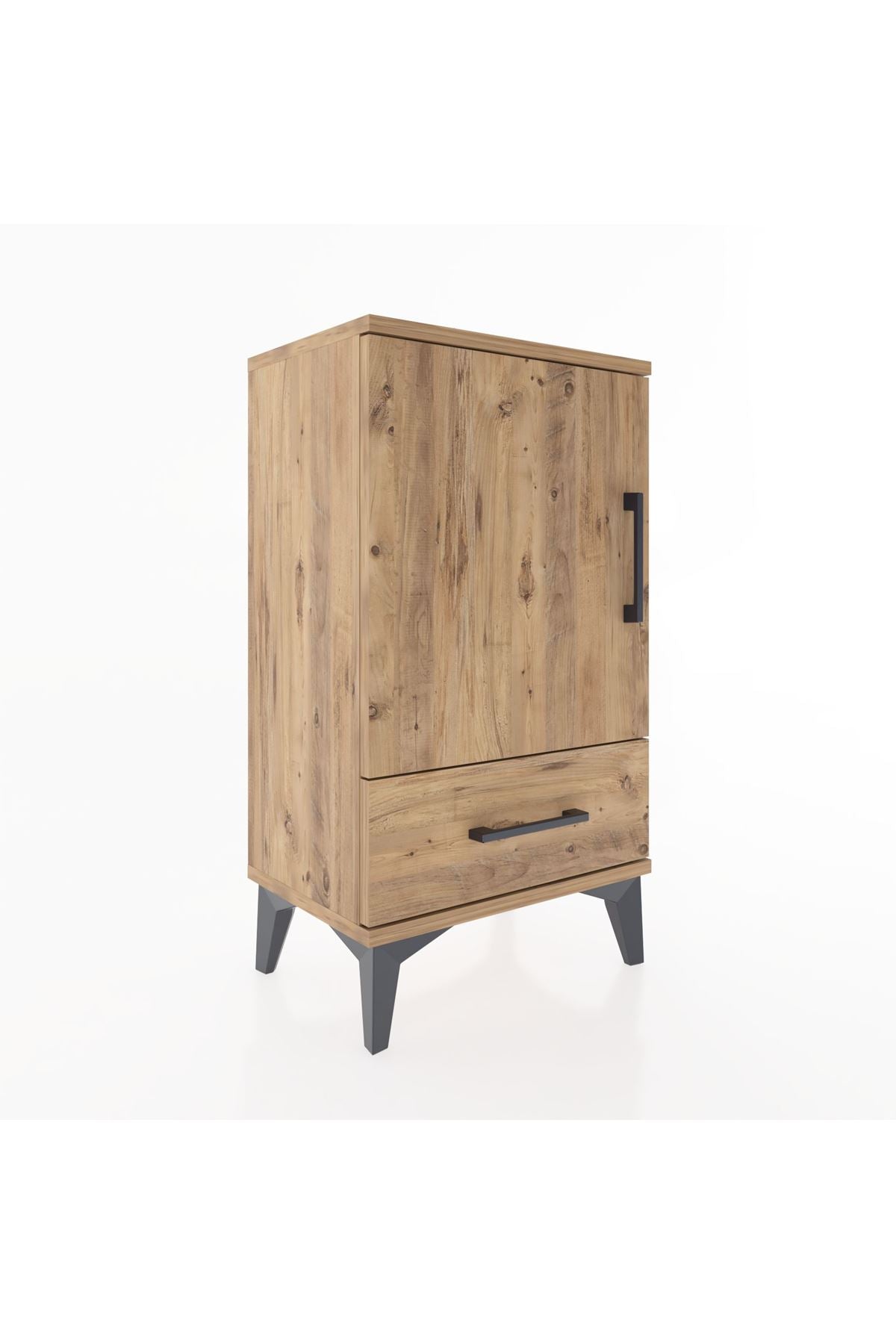 Arges Komodin 2 Raflı Tek Çekmeceli Tek Kapaklı 44x30x80 - S08M009V9A