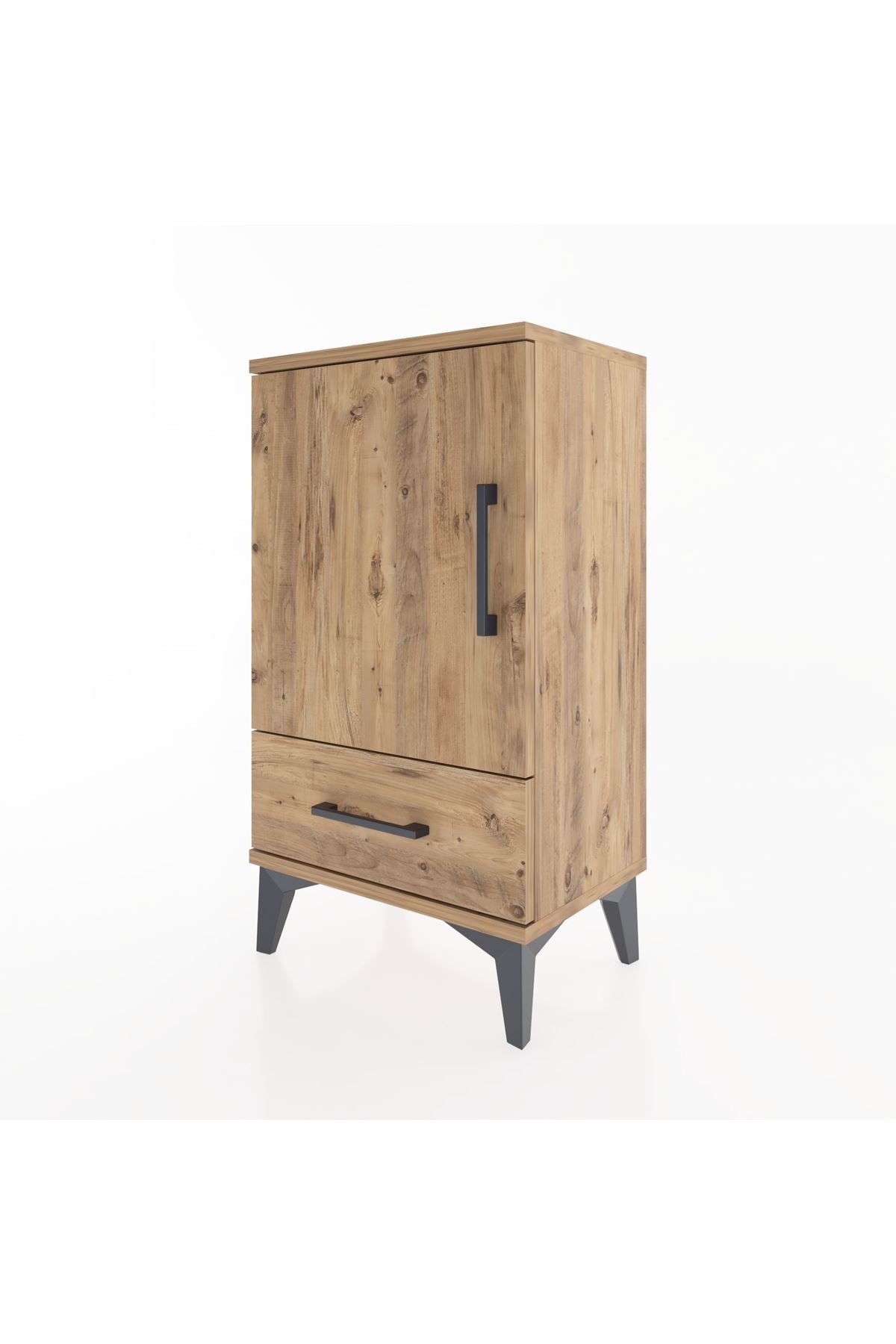 Arges Komodin 2 Raflı Tek Çekmeceli Tek Kapaklı 44x30x80 - S08M009V9A