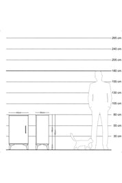 Arges Komodin 2 Raflı Tek Kapaklı 44x30x80 - S08M011V5A