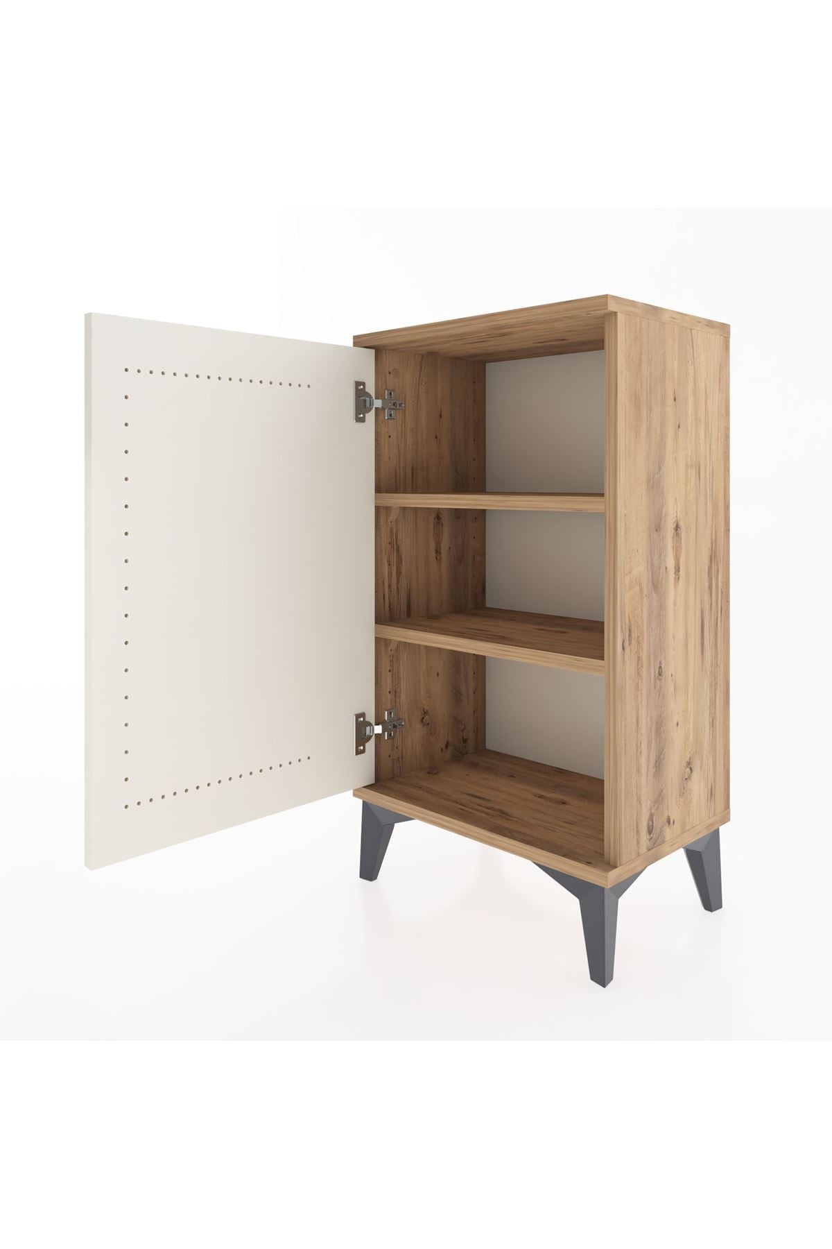 Arges Komodin 2 Raflı Tek Kapaklı 44x30x80 - S08M011V7A