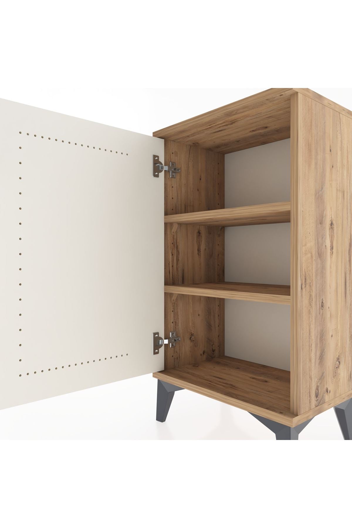 Arges Komodin 2 Raflı Tek Kapaklı 44x30x80 - S08M011V7A