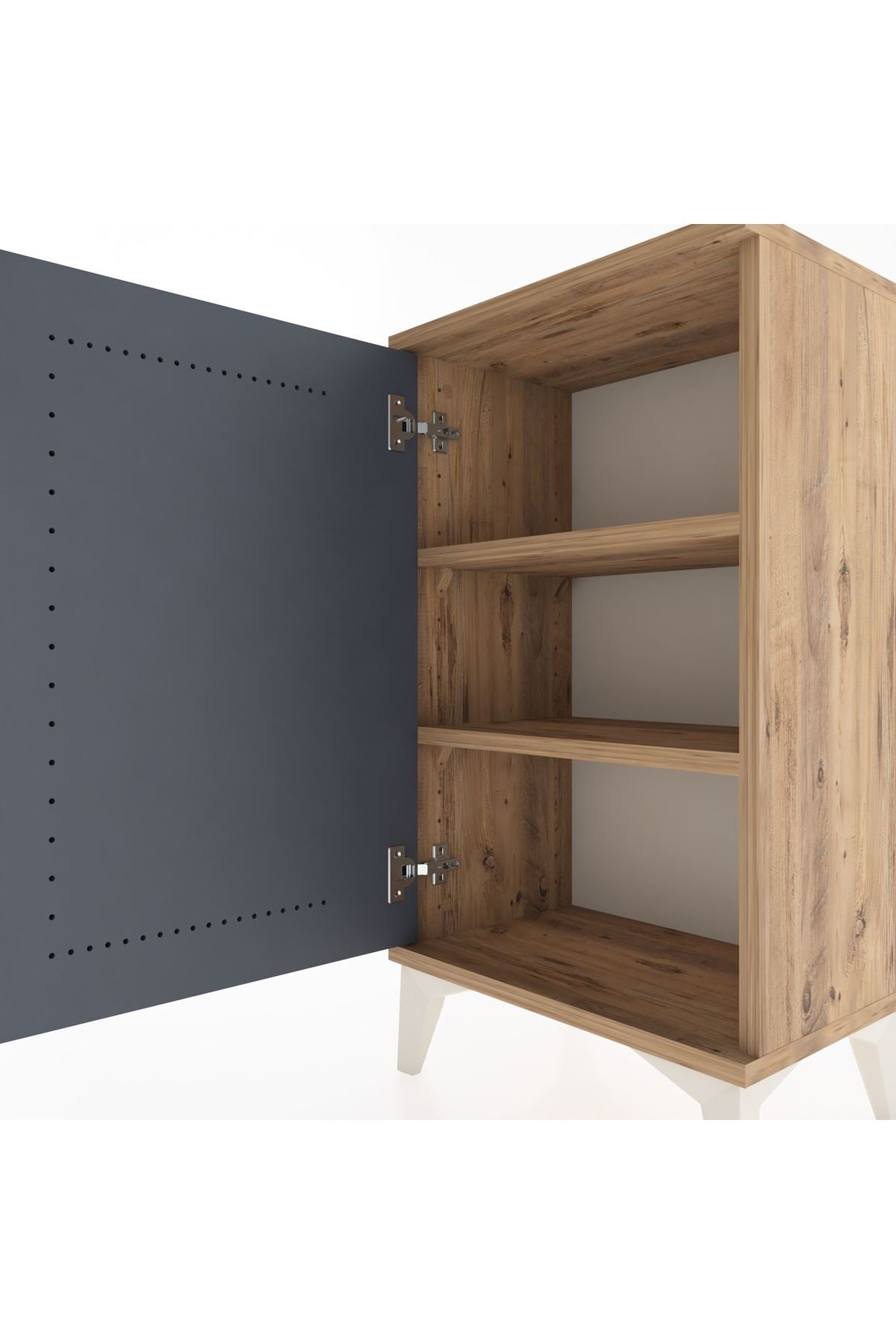 Arges Komodin 2 Raflı Tek Kapaklı 44x30x80 - S08M011V8A