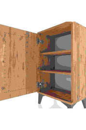 Arges Komodin 2 Raflı Tek Kapaklı 44x30x80 - S08M011V9A