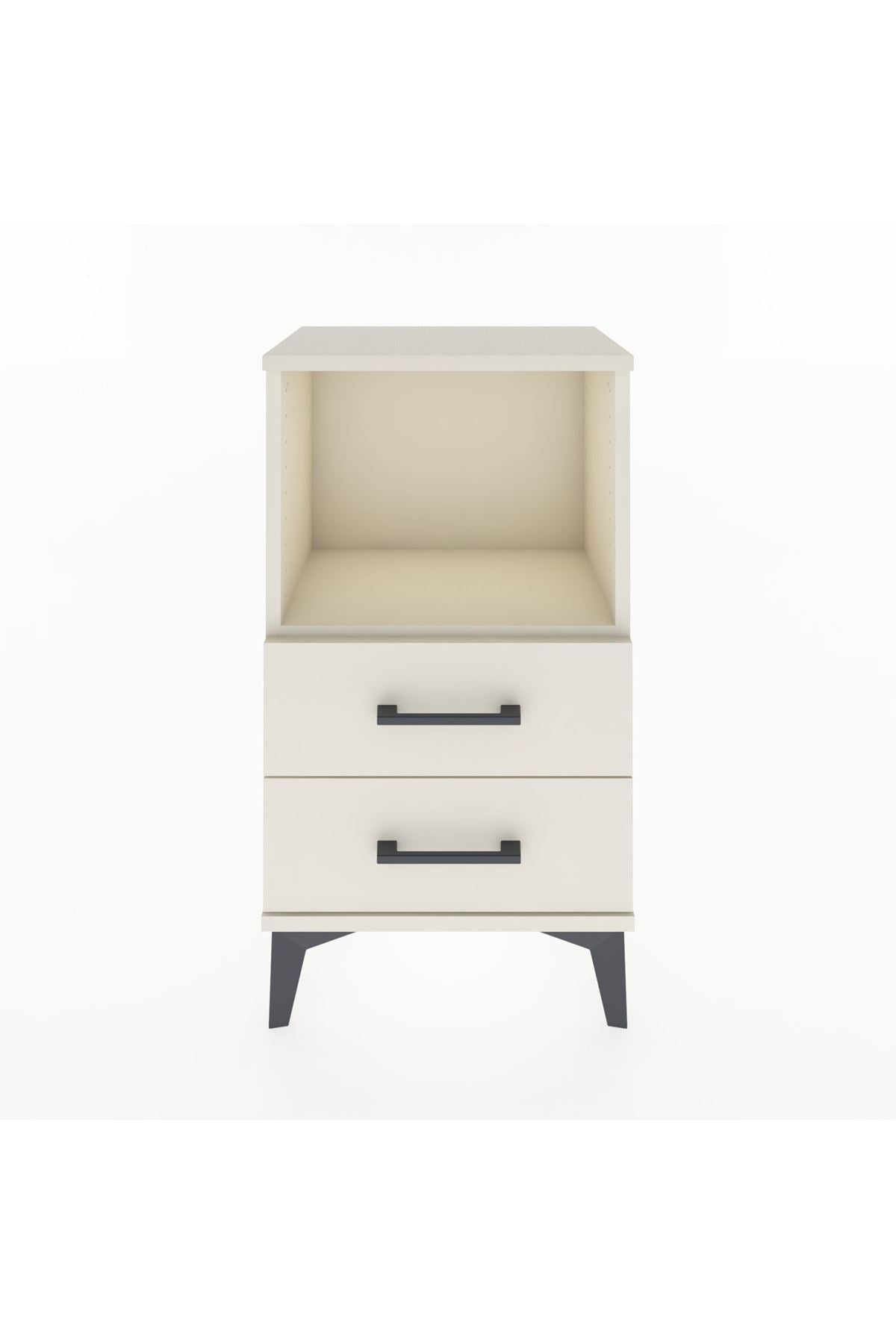 Arges Komodin Tek Raflı 2 Çekmeceli 44x30x80 - S08M014V1A