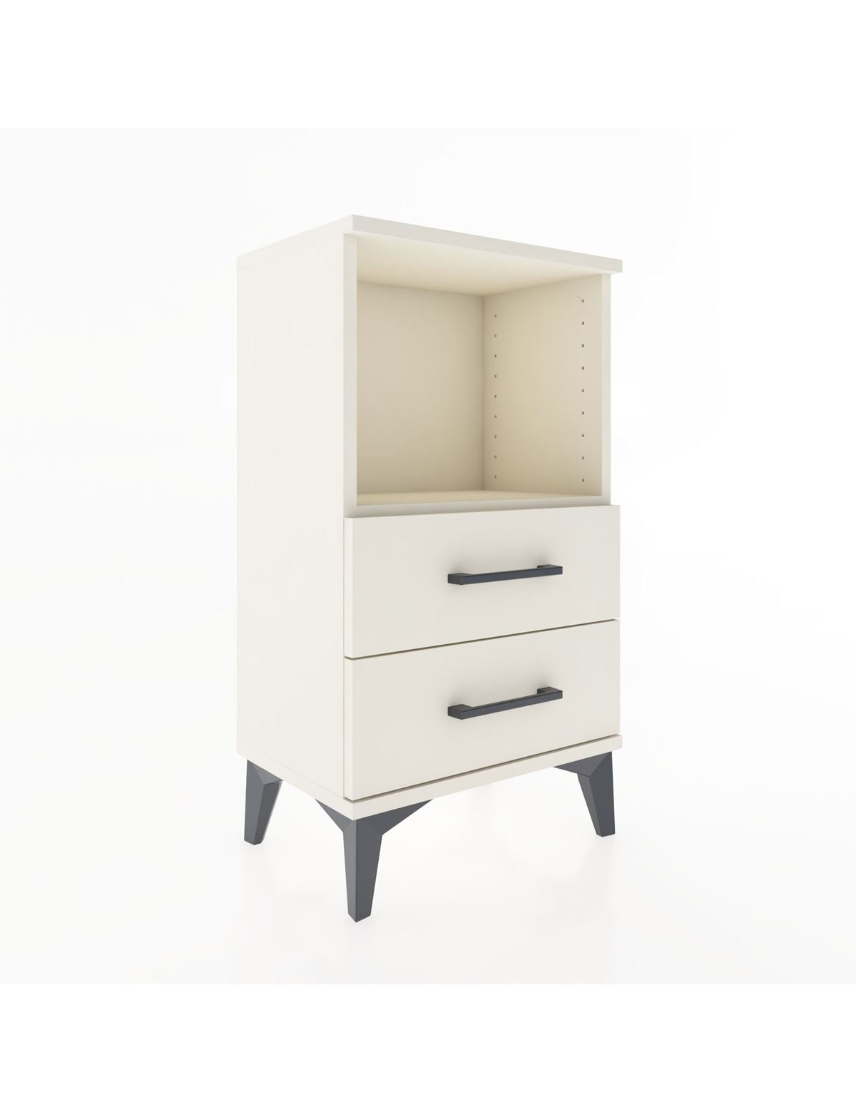 Arges Komodin Tek Raflı 2 Çekmeceli 44x30x80 - S08M014V1A