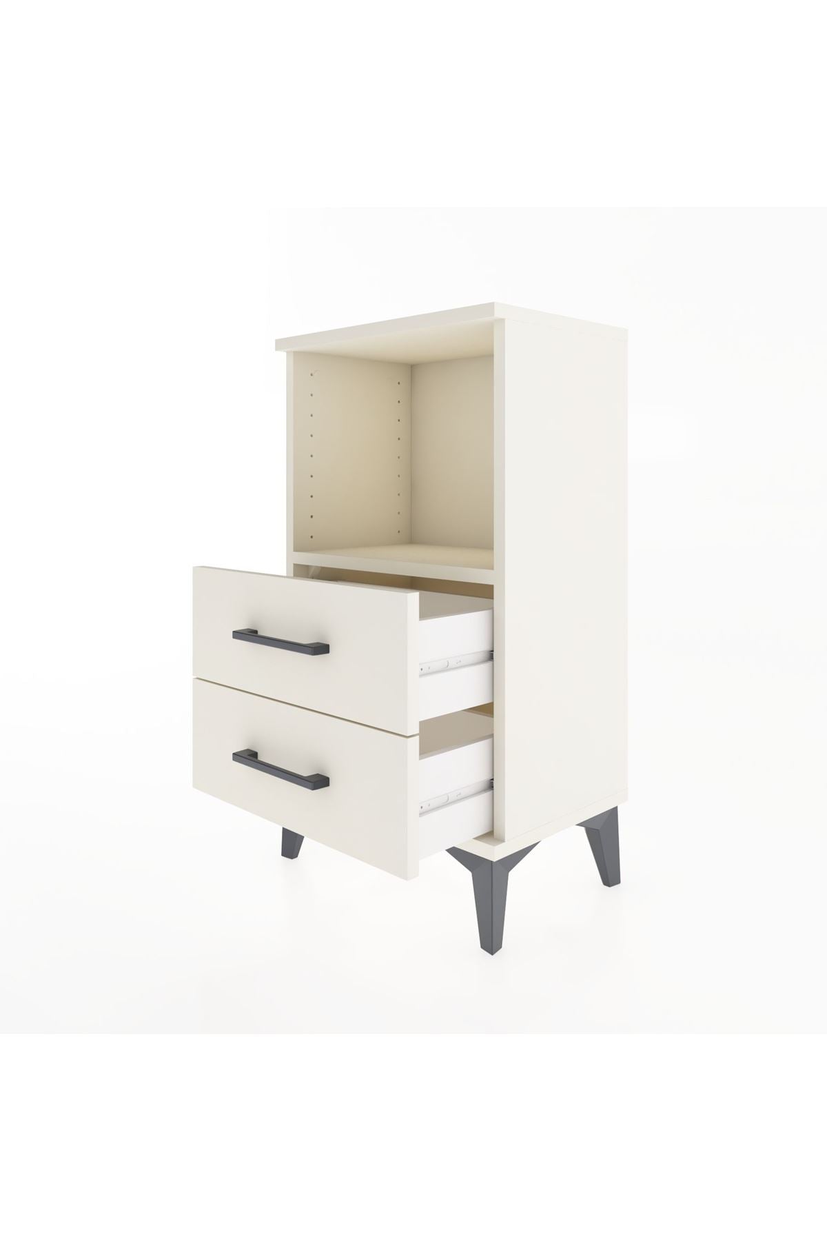 Arges Komodin Tek Raflı 2 Çekmeceli 44x30x80 - S08M014V1A