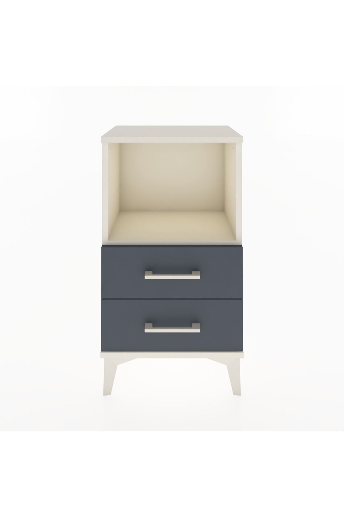 Arges Komodin Tek Raflı 2 Çekmeceli 44x30x80 - S08M014V2A