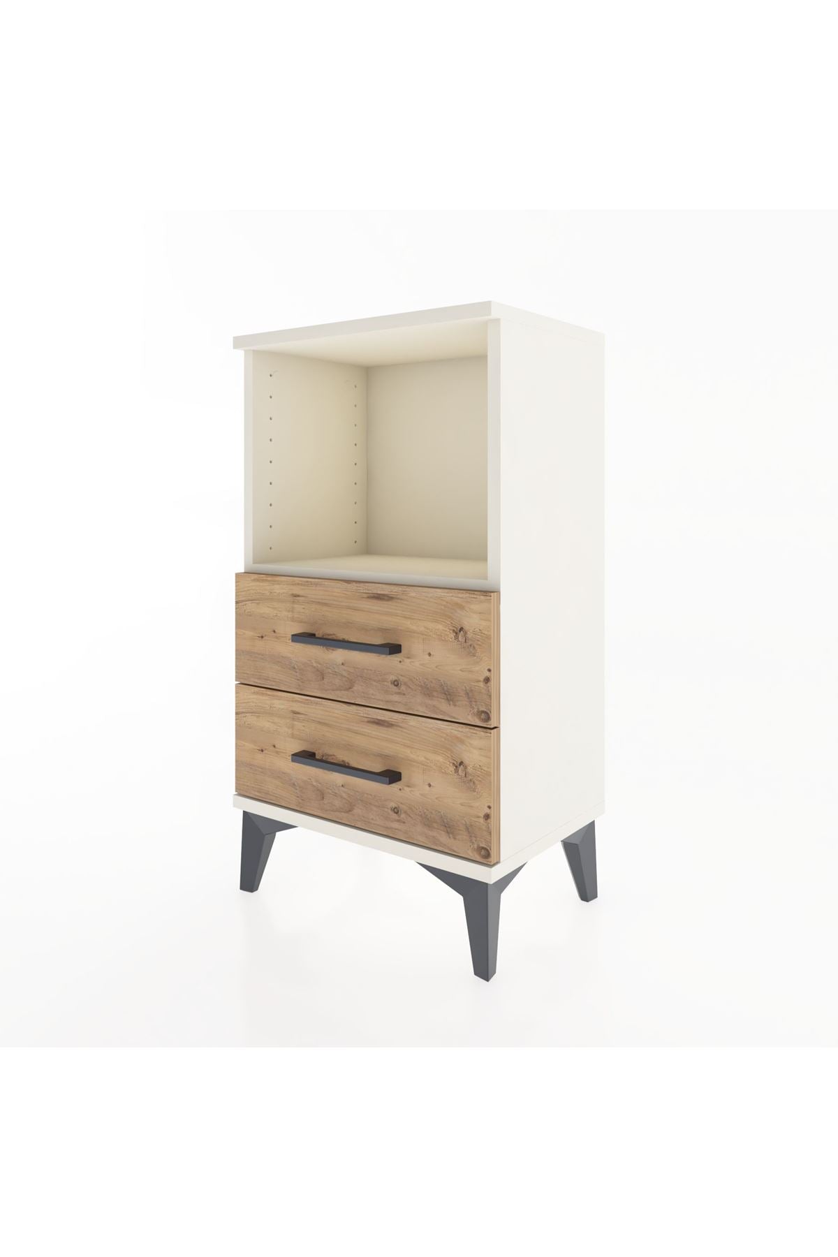 Arges Komodin Tek Raflı 2 Çekmeceli 44x30x80 - S08M014V3A