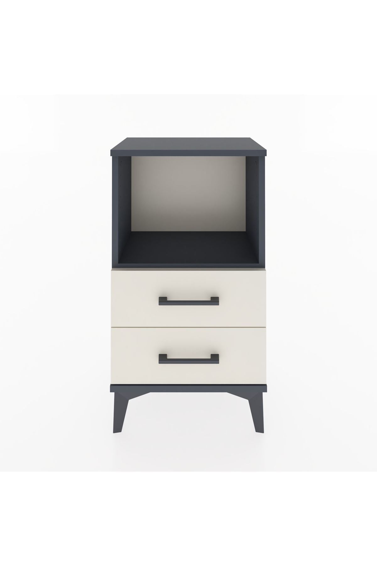 Arges Komodin Tek Raflı 2 Çekmeceli 44x30x80 - S08M014V4A
