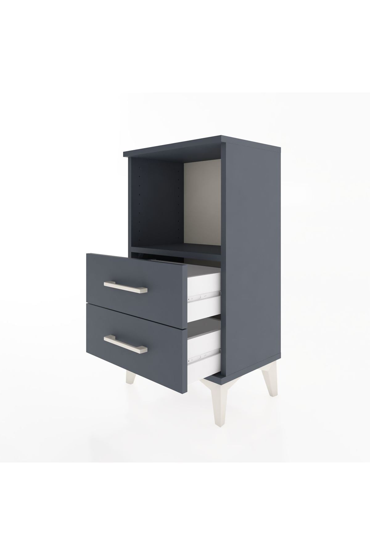 Arges Komodin Tek Raflı 2 Çekmeceli 44x30x80 - S08M014V5A