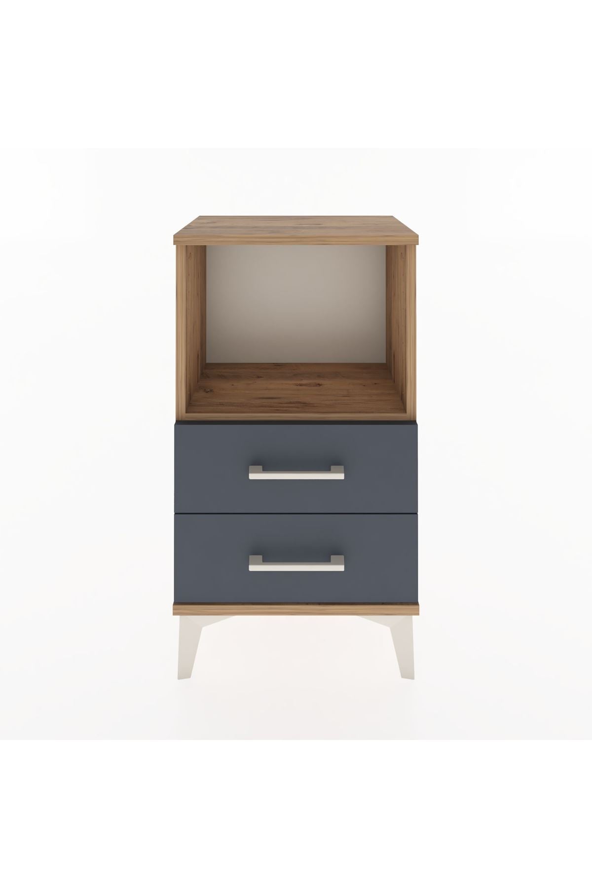 Arges Komodin Tek Raflı 2 Çekmeceli 44x30x80 - S08M014V8A