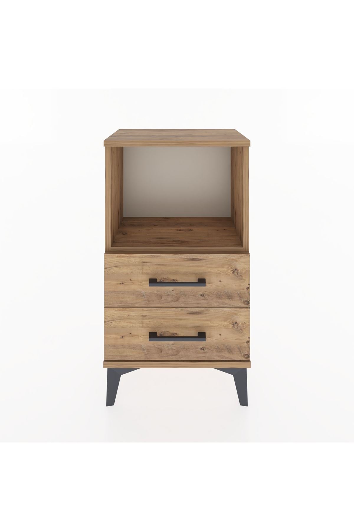 Arges Komodin Tek Raflı 2 Çekmeceli 44x30x80 - S08M014V9A