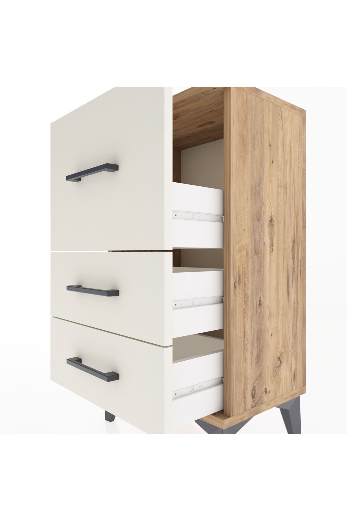 Arges Komodin 3 Çekmeceli 44x30x80 - S08M015V7A