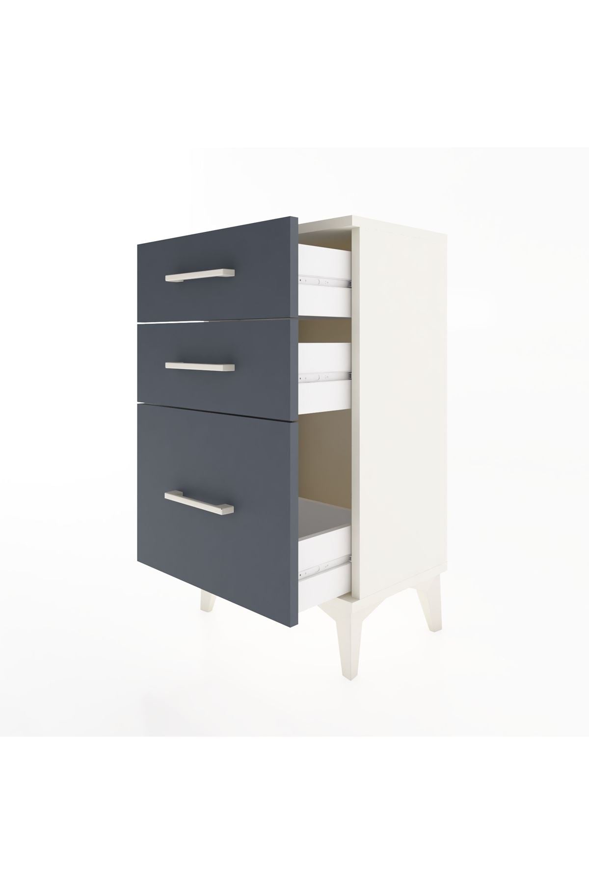 Arges Komodin 3 Çekmeceli 44x30x80 - S08M016V2A