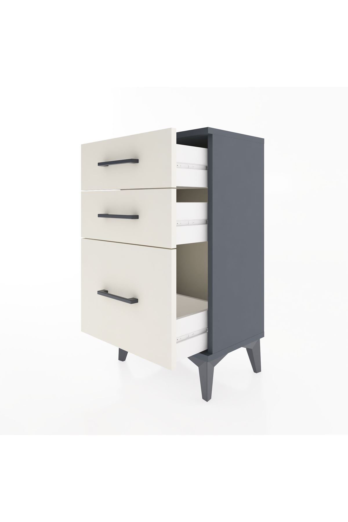 Arges Komodin 3 Çekmeceli 44x30x80 - S08M016V4A