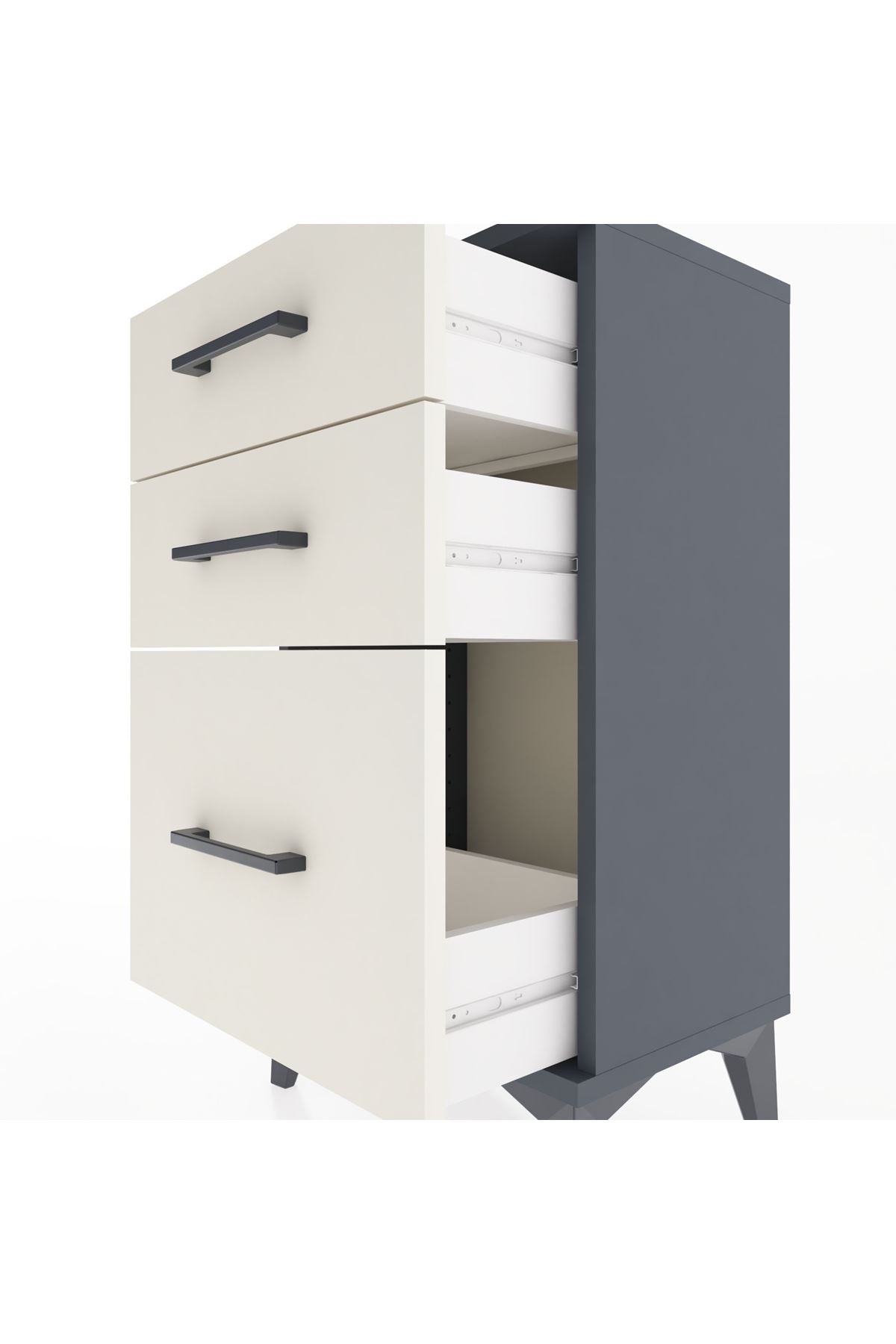 Arges Komodin 3 Çekmeceli 44x30x80 - S08M016V4A