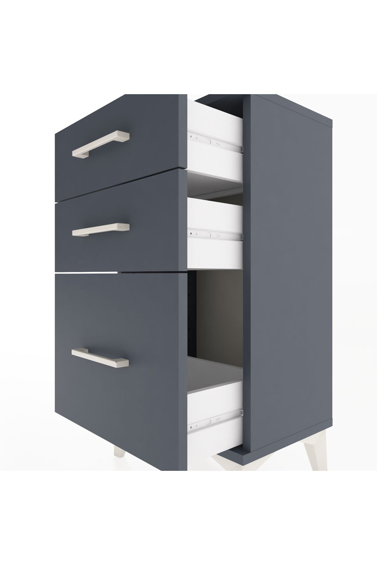 Arges Komodin 3 Çekmeceli 44x30x80 - S08M016V5A