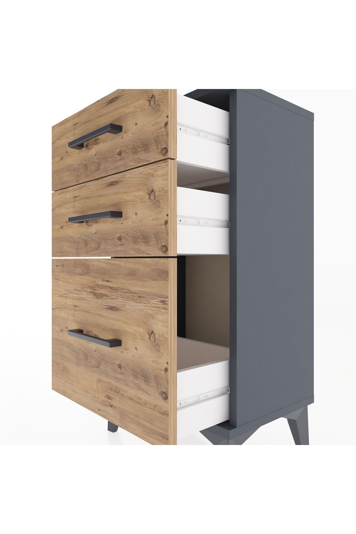 Arges Komodin 3 Çekmeceli 44x30x80 - S08M016V6A