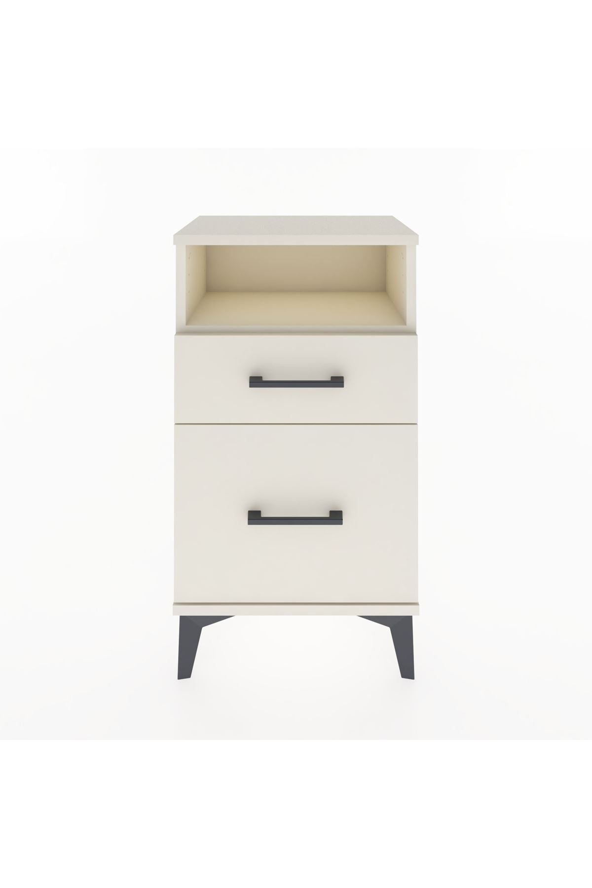 Arges Komodin Tek Raflı 2 Çekmeceli 44x30x80 - S08M017V1A