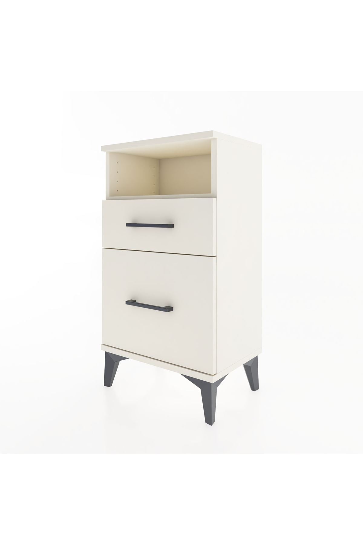 Arges Komodin Tek Raflı 2 Çekmeceli 44x30x80 - S08M017V1A