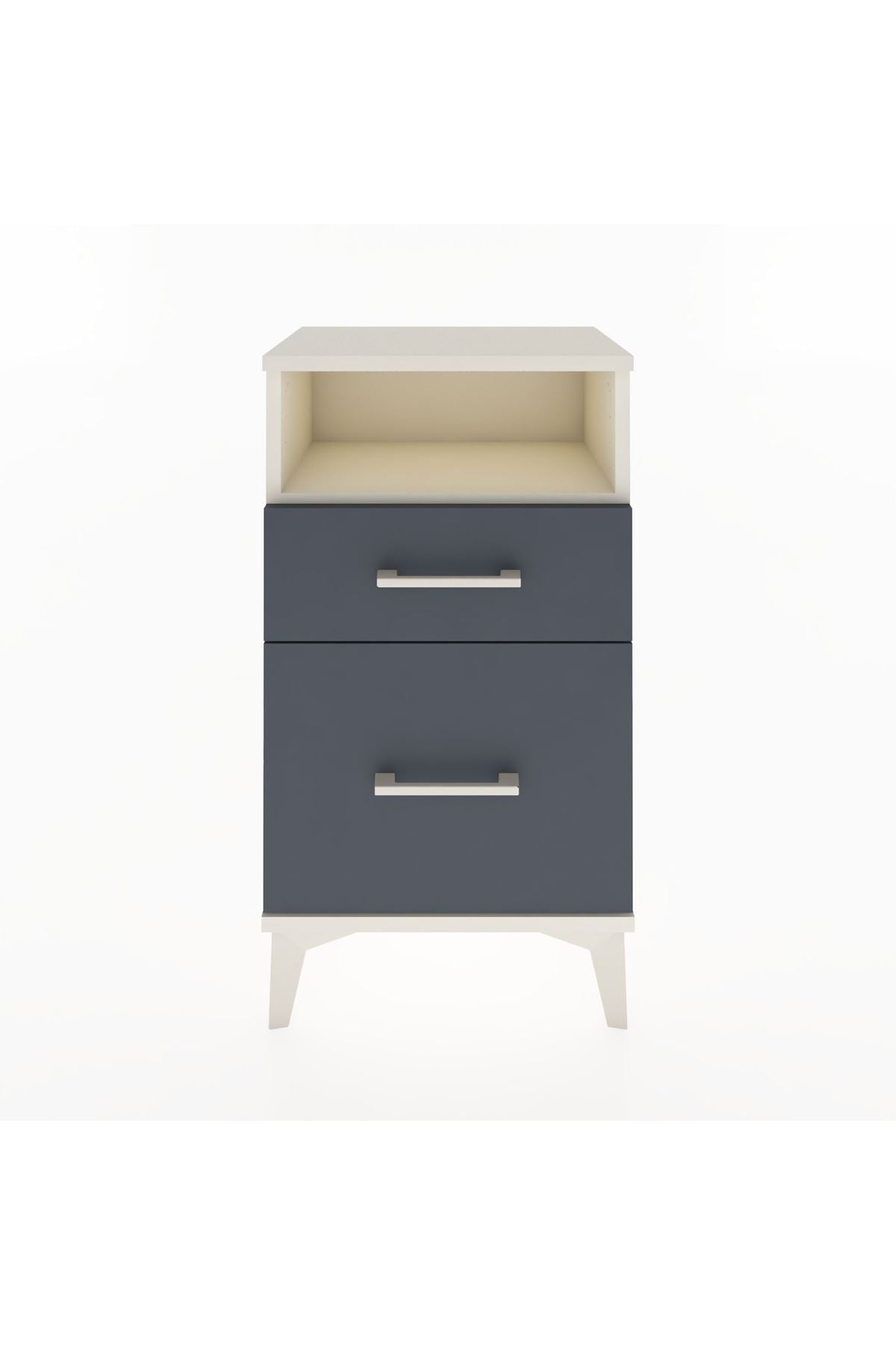 Arges Komodin Tek Raflı 2 Çekmeceli 44x30x80 - S08M017V2A