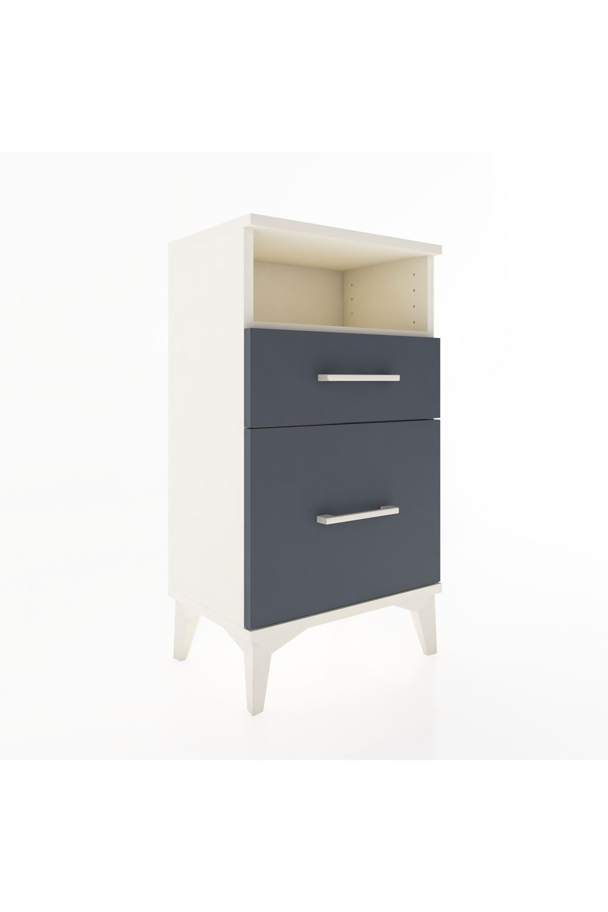 Arges Komodin Tek Raflı 2 Çekmeceli 44x30x80 - S08M017V2A