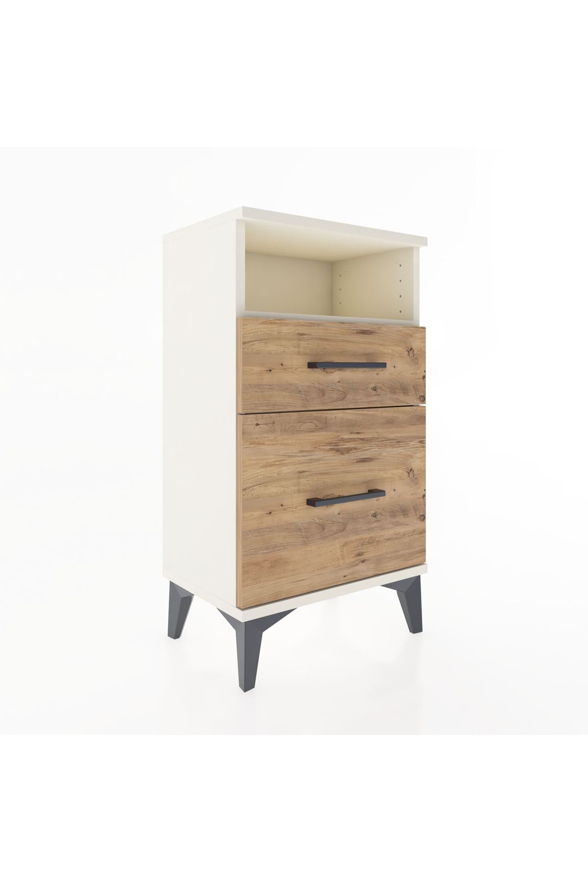 Arges Komodin Tek Raflı 2 Çekmeceli 44x30x80 - S08M017V3A