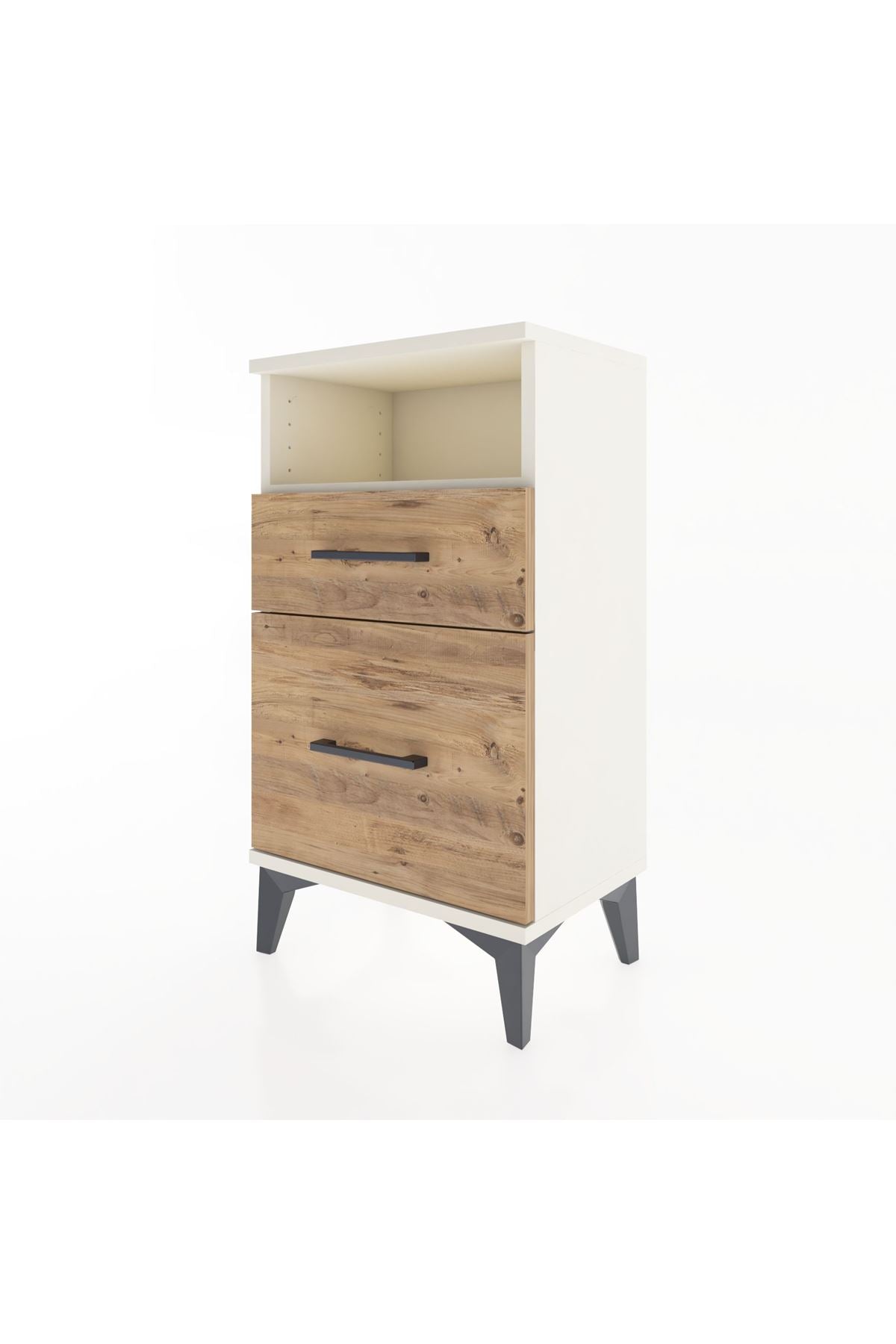 Arges Komodin Tek Raflı 2 Çekmeceli 44x30x80 - S08M017V3A