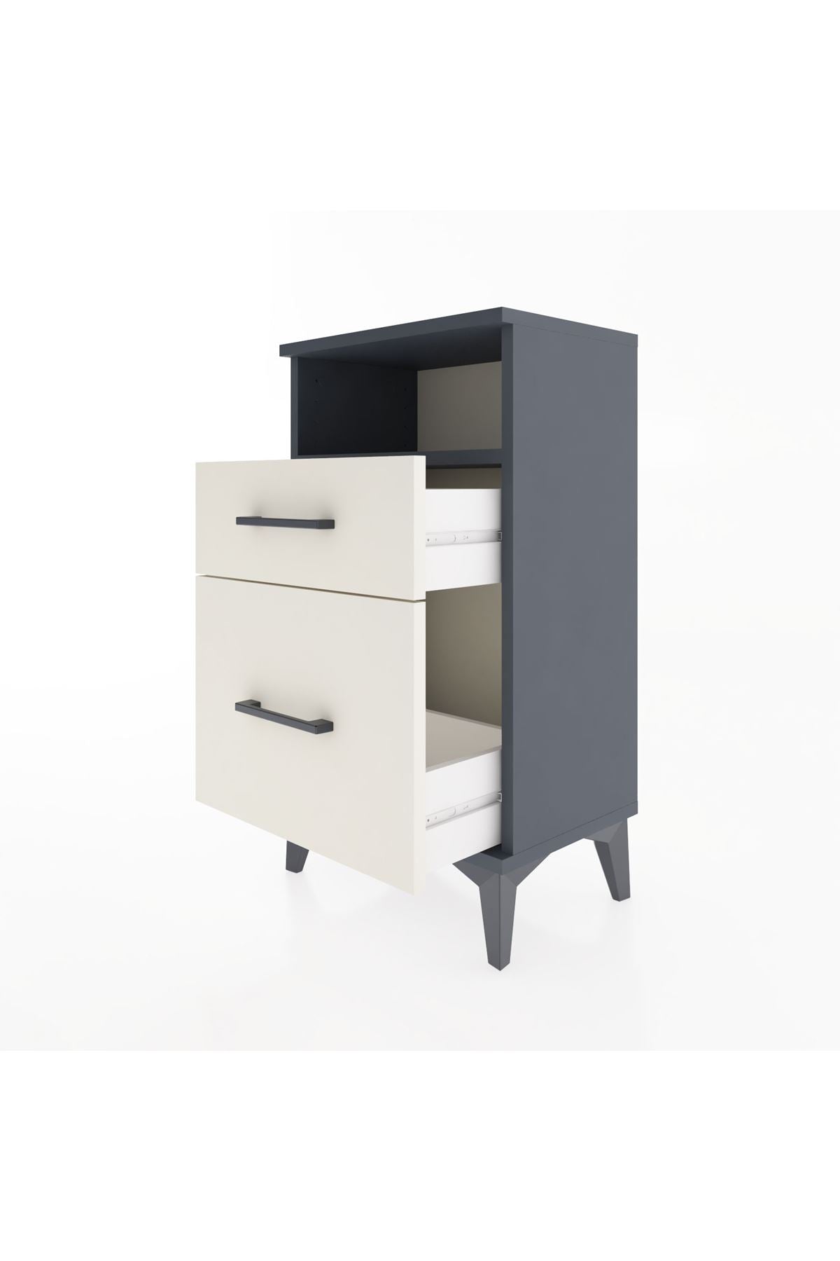 Arges Komodin Tek Raflı 2 Çekmeceli 44x30x80 - S08M017V4A