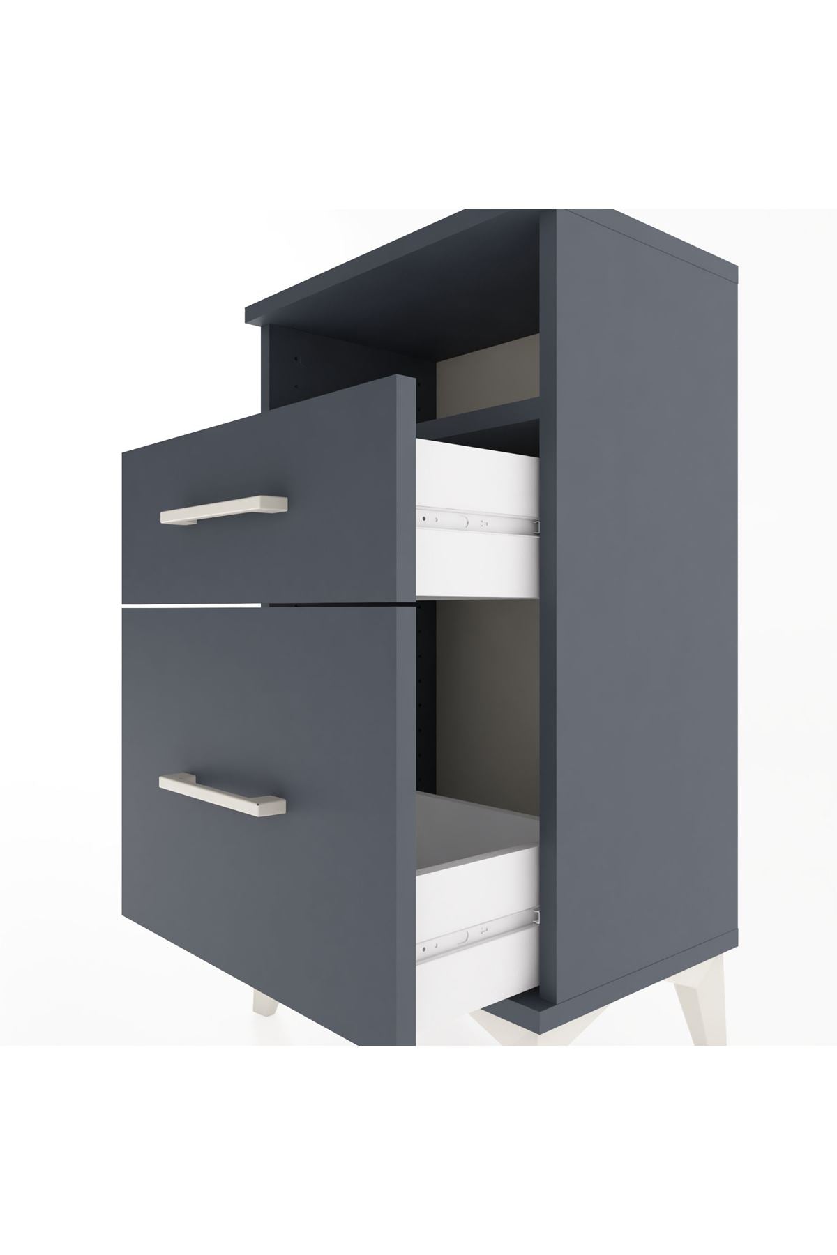 Arges Komodin Tek Raflı 2 Çekmeceli 44x30x80 - S08M017V5A