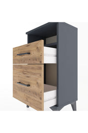 Arges Komodin Tek Raflı 2 Çekmeceli 44x30x80 - S08M017V6A