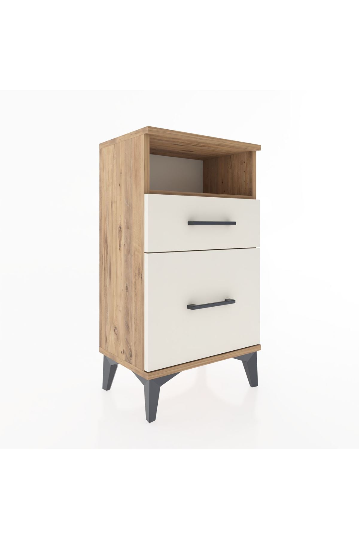 Arges Komodin Tek Raflı 2 Çekmeceli 44x30x80 - S08M017V7A