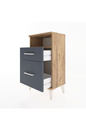 Arges Komodin Tek Raflı 2 Çekmeceli 44x30x80 - S08M017V8A