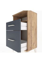 Arges Komodin Tek Raflı 2 Çekmeceli 44x30x80 - S08M017V8A