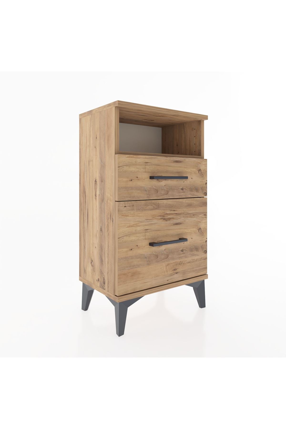 Arges Komodin Tek Raflı 2 Çekmeceli 44x30x80 - S08M017V9A