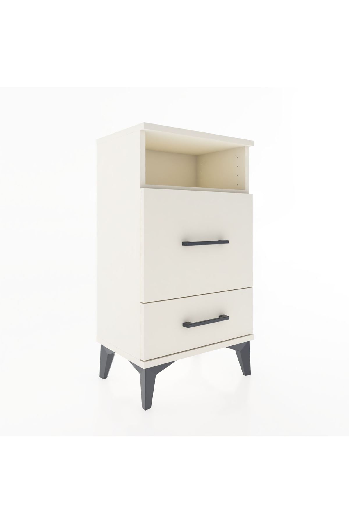 Arges Komodin Tek Raflı 2 Çekmeceli 44x30x80 - S08M018V1A